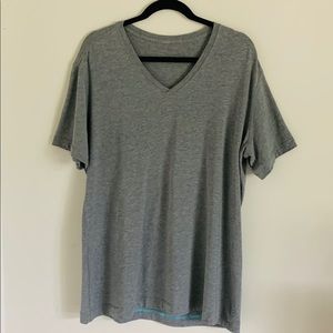 Lululemon Athletica Vneck Grey Tshirt Size XL